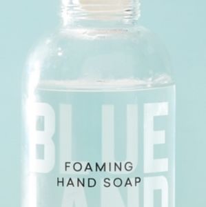 NEW. Blue Land Hand Soap Dispenser w/tablets